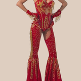 Nora Jumpsuit Set (Red)