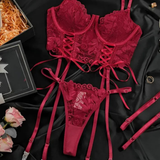 Jamie Bra Set (Wine Red)