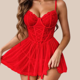Donita Bra Set (Red)