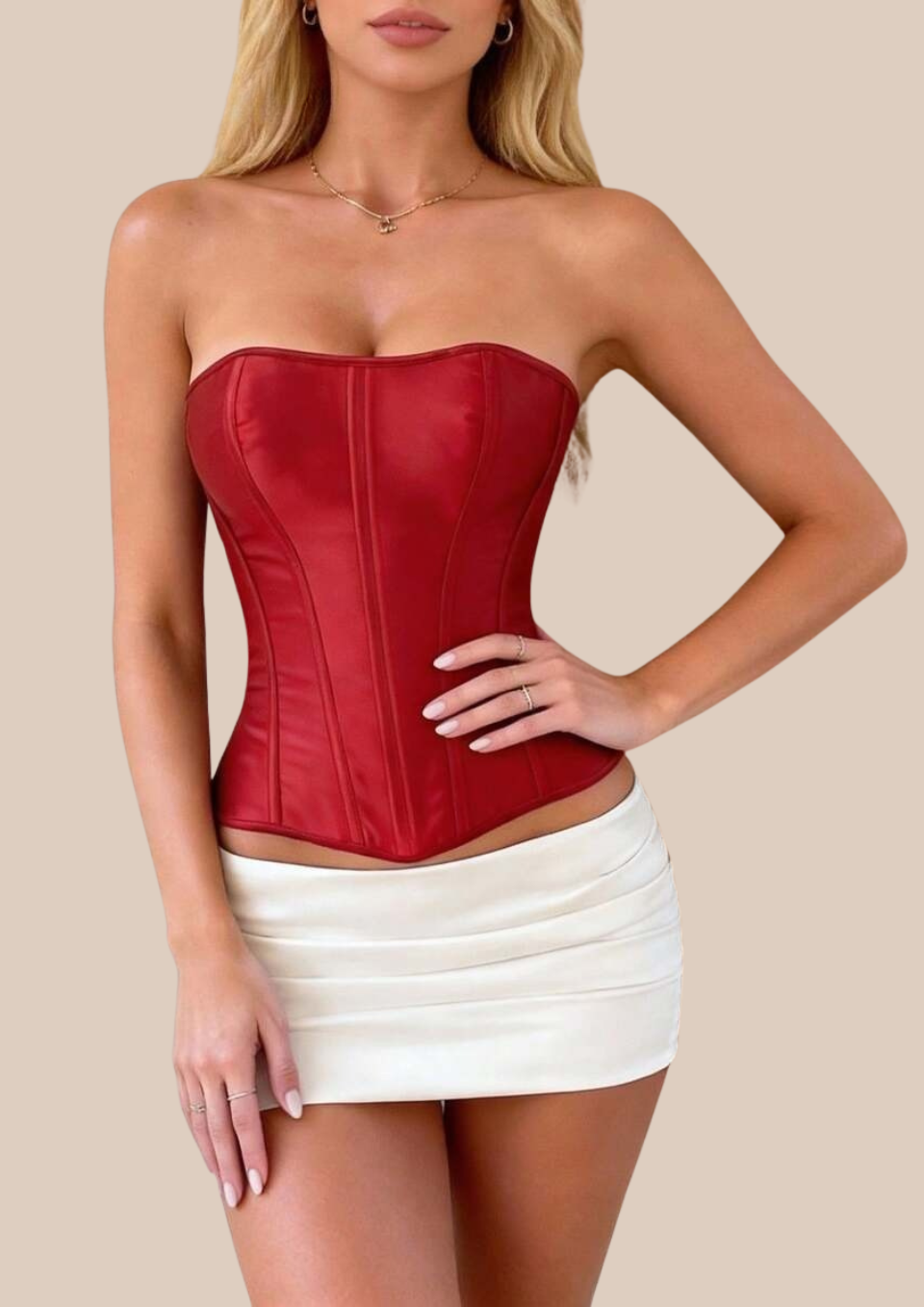 Julia Corset Top (Red)